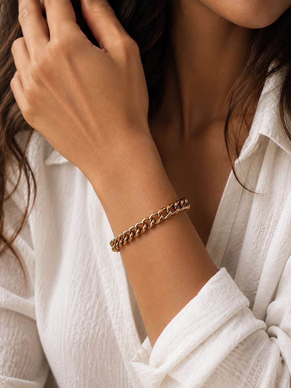 Gold Chain Link Bracelet - Women Jewelry